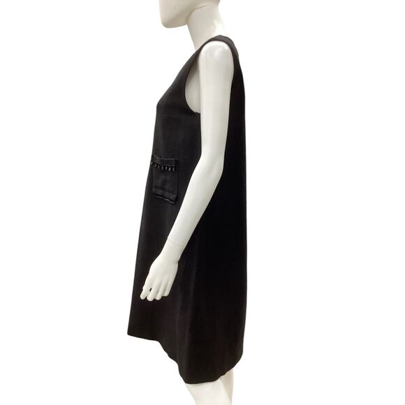 MaxMara Dress Women’s Size 10 Sleeveless Fine Knit - Linen Blend Scoop Neckline - Picture 3 of 5